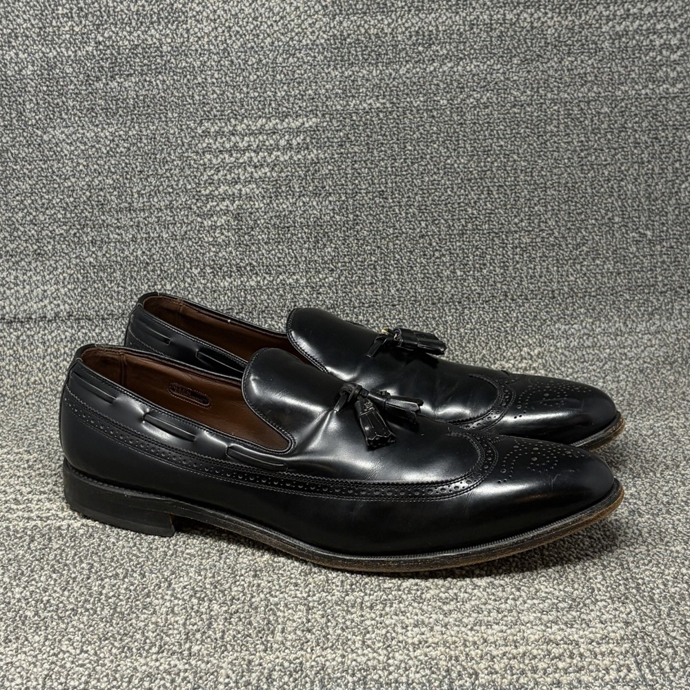 Allen Edmonds Berwick Tassel Loafers Mens 16 4A Black Leather Wingtip USA 66719